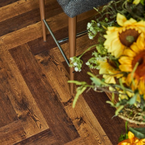 Кварцвиниловая плитка Vinilam клеевая Parquet Herringbone Glue Паркет Парижский GD11155 венгерская елка 762×152,4×2,5