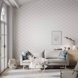 Обои Harlequin Colour 1 Caprice Chalk Pearl And Silver 110594 10,05×0,52