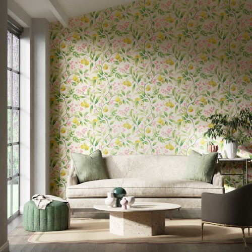 Обои Harlequin Diane Hill Marie Fig leaf/Honey/Blossom 112909 10,05×0,686