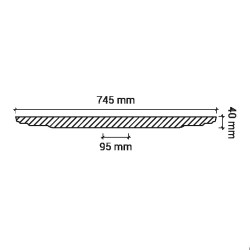 Потолочная розетка под покраску Европласт 1.56.018 74,3 см