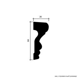 Молдинг под покраску Европласт 1.51.354 2000×68×26