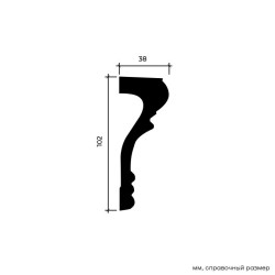 Молдинг под покраску Европласт 1.51.355 2000×102×38