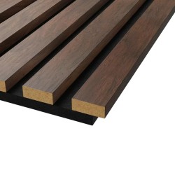 Стеновая панель акустическая Cosca Decor Сканди Дуб Барон Темный черный войлок 2750×600×19