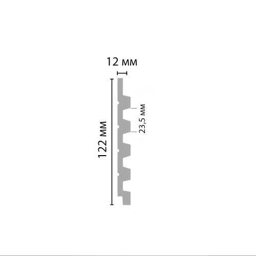 Стеновая панель под покраску Decomaster D317 2900×122×12