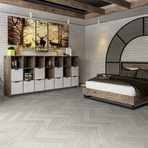 Кварцвиниловая плитка Damy Floor клеевая London LVT Йорк 191023EL-04-LVT венгерская елка 590×118×2,5