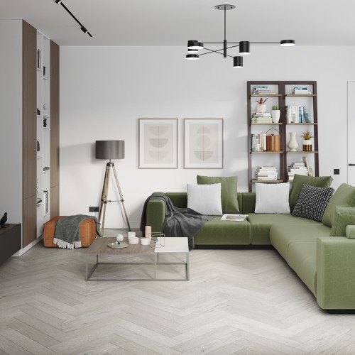 Кварцвиниловая плитка Damy Floor клеевая London LVT Йорк 191023EL-04-LVT венгерская елка 590×118×2,5