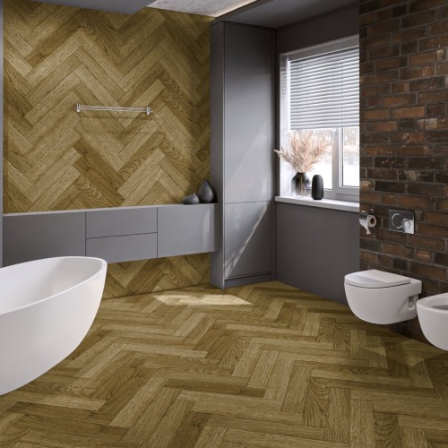 Кварцвиниловая плитка Damy Floor клеевая London LVT Шеффилд 190902EL-07-LVT венгерская елка 590×118×2,5