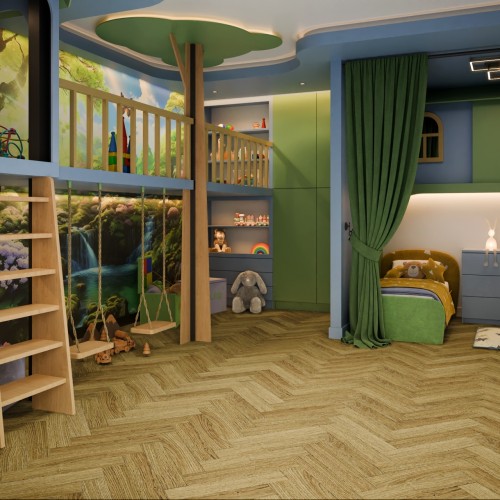 Кварцвиниловая плитка Damy Floor клеевая London LVT Манчестер 190902EL-06-LVT венгерская елка 590×118×2,5