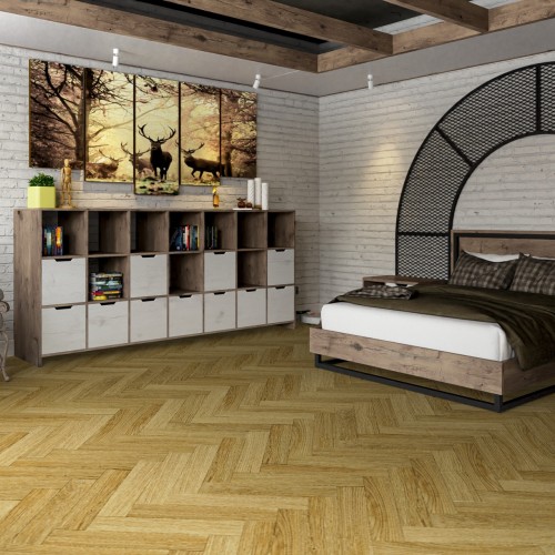Кварцвиниловая плитка Damy Floor клеевая London LVT Манчестер 190902EL-06-LVT венгерская елка 590×118×2,5