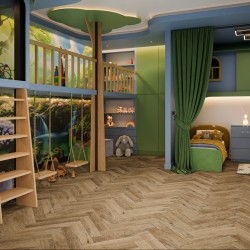 Кварцвиниловая плитка Damy Floor клеевая London LVT Кембридж Cambridge 200410EL-01-LVT венгерская елка 590×118×2,5