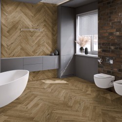 Кварцвиниловая плитка Damy Floor клеевая London LVT Кембридж Cambridge 200410EL-01-LVT венгерская елка 590×118×2,5