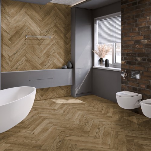 Кварцвиниловая плитка Damy Floor клеевая London LVT Кембридж 200410EL-01-LVT венгерская елка 590×118×2,5