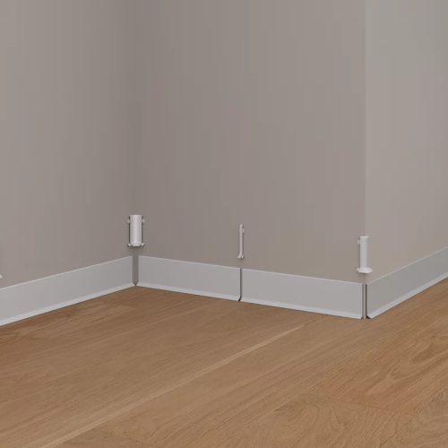 Плинтус алюминиевый Laconistiq Adhesive Белый RAL 9016 63-22-250 матовый 2500×80×10 Плинтус алюминиевый Laconistiq Adhesive Белый RAL 9016 63-22-250 матовый 2500×80×10