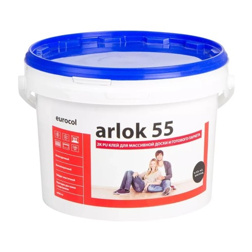 Клей для паркета Arlok 55 2K PU полиуретановый 10 кг Клей для паркета Arlok 55 2K PU полиуретановый 10 кг