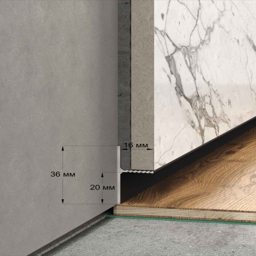 Плинтус алюминиевый теневой Laconistiq Reverse 36 Черный муар RAL 9005 34-31-300 3000×36×16 Плинтус алюминиевый теневой Laconistiq Reverse 36 Черный муар RAL 9005 34-31-300 3000×36×16