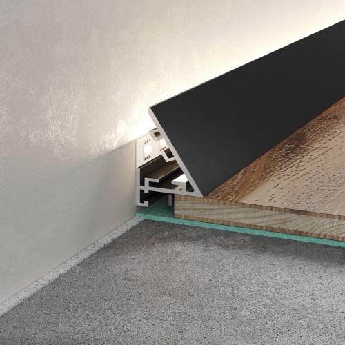 Микроплинтус алюминиевый с подсветкой Laconistiq Light Черный 18-11-245 2450×30×16 Микроплинтус алюминиевый с подсветкой Laconistiq Light Черный 18-11-245 2450×30×16