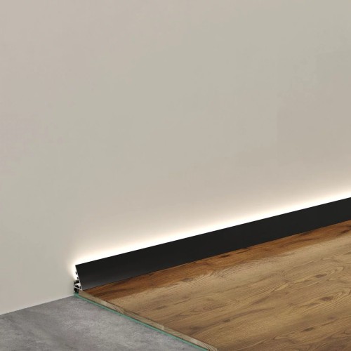 Микроплинтус алюминиевый с подсветкой Laconistiq Light Черный 18-11-245 2450×30×16 Микроплинтус алюминиевый с подсветкой Laconistiq Light Черный 18-11-245 2450×30×16