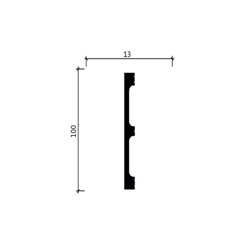 Вставка в скрытый плинтус под покраску гибкая Laconistiq 99-100-200 2000×100×13 Вставка в скрытый плинтус под покраску гибкая Laconistiq 99-100-200 2000×100×13