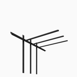 Профиль алюминиевый теневой с подсветкой Laconistiq Gips Черный муар RAL 9005 51-31-300 3000×43,8×44,1