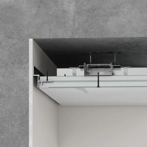 Профиль алюминиевый теневой Laconistiq Gips Regular Черный муар RAL 9005 53-31-300 3000×47,5×43 Профиль алюминиевый теневой Laconistiq Gips Regular Черный муар RAL 9005 53-31-300 3000×47,5×43