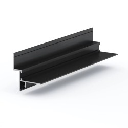 Профиль алюминиевый теневой Laconistiq Gips Regular Черный муар RAL 9005 53-31-300 3000×47,5×43