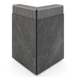 Профиль алюминиевый теневой Laconistiq Dual Черный муар RAL 9005 22-31-300 3000×8,6×12