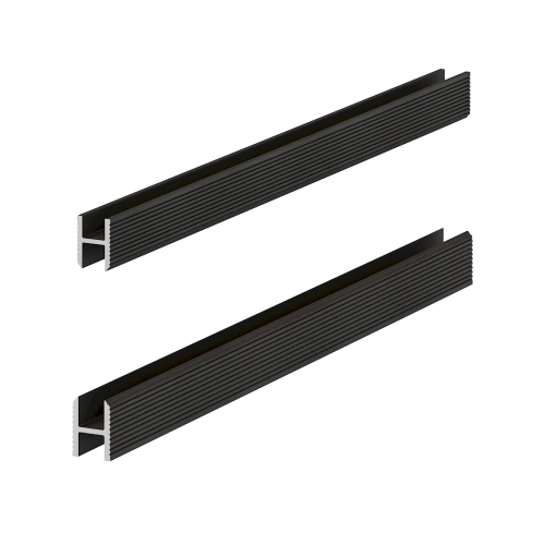 Профиль алюминиевый теневой Laconistiq Dual Черный муар RAL 9005 22-31-300 3000×8,6×12