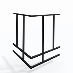 Профиль алюминиевый теневой Laconistiq Dual Черный муар RAL 9005 22-31-300 3000×8,6×12