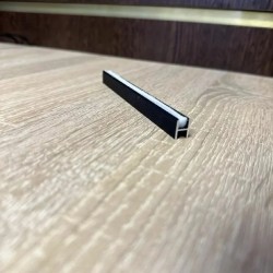 Профиль алюминиевый теневой Laconistiq Dual Черный муар RAL 9005 22-31-300 3000×8,6×12