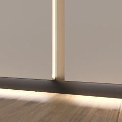 Профиль алюминиевый теневой с подсветкой Laconistiq Light Черный 23-11-300 3000×45,7×15,45