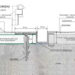 Профиль алюминиевый теневой Laconistiq Classic Черный муар RAL 9005 21-31-300 3000×37×10,7