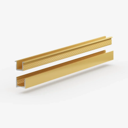 Профиль алюминиевый теневой с подсветкой Laconistiq Light mini Светлое золото 29-15-300 3000×14×13