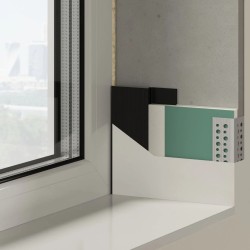 Профиль алюминиевый теневой Laconistiq Micro Черный муар RAL 9005 24-31-100 1000×96,5×15,7