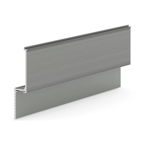 Профиль алюминиевый теневой Laconistiq Micro Серебряный муар RAL 9006 24-33-100 1000×96,5×15,7