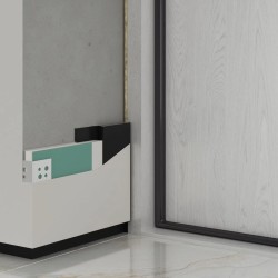 Профиль алюминиевый теневой Laconistiq Micro Черный муар RAL 9005 24-31-100 1000×96,5×15,7