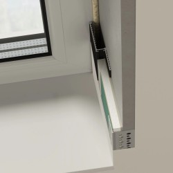 Профиль алюминиевый теневой Laconistiq Micro Черный муар RAL 9005 24-31-100 1000×96,5×15,7