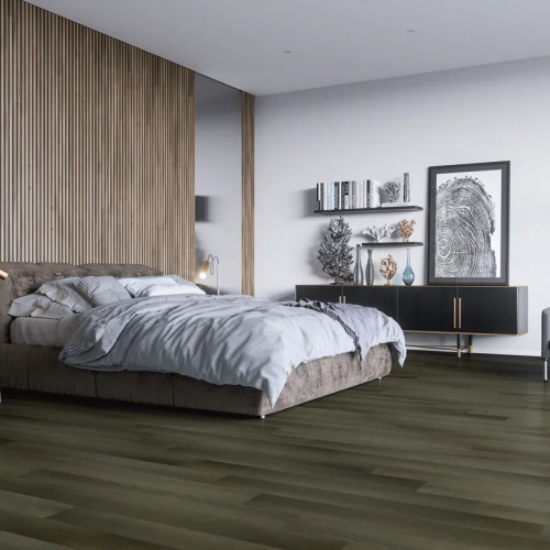 Кварцвиниловый SPC ламинат Home Expert Natural Дуб Ночной лес 2187-03 1220×150×3,5