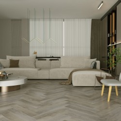 Кварцвиниловый SPC ламинат Home Expert Parquet Дуб Вековой лес 33-2180-01 / 33-3005 венгерская елка 615×123×3,5