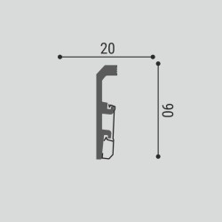 Плинтус под покраску Bello Deco П22 2000×90×20