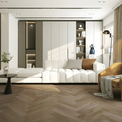 Кварцвиниловый SPC ламинат Home Expert Parquet Дуб Ливингстон 33-3009 венгерская елка 615×123×3,5