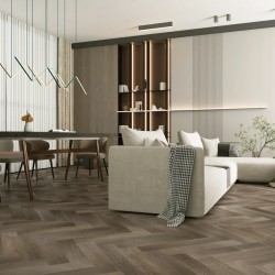 Кварцвиниловый SPC ламинат Home Expert Parquet Дуб Шоколадный 33-3011 венгерская елка 615×123×3,5