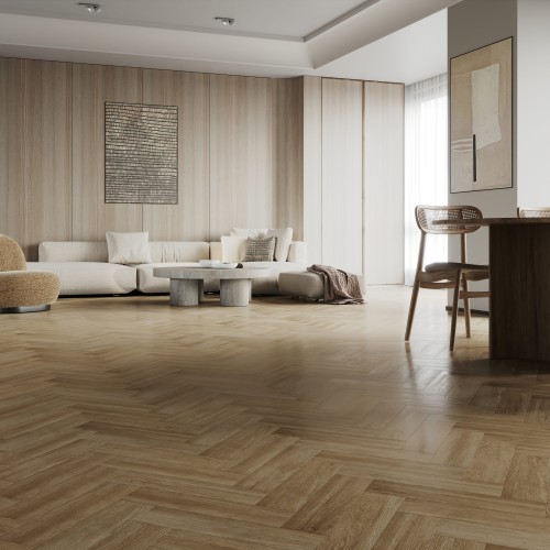 Кварцвиниловый SPC ламинат Home Expert Parquet Design Дуб Фраппе 44-7009-64 венгерская елка 400×100×4,5