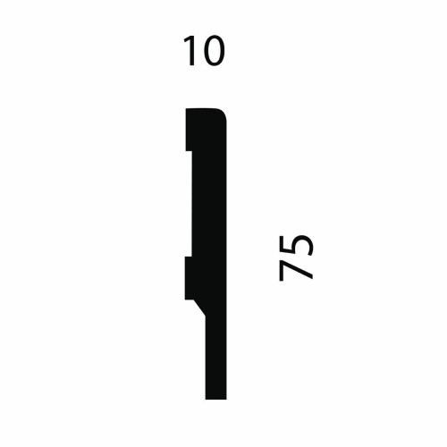 Плинтус МДФ под покраску Cosca Decor AP72 2400×75×10 Плинтус МДФ под покраску Cosca Decor AP72 2400×75×10