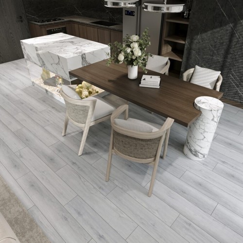 Кварцвиниловый SPC ламинат Evofloor Home Oak Grey Дуб Серый L-20347 1220×183×4