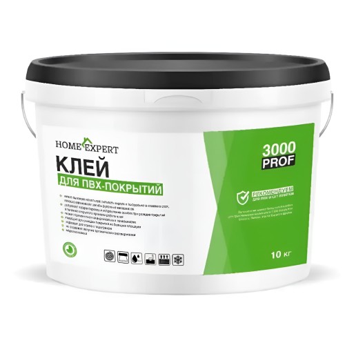 Клей для винилового пола Home Expert 3000 PROF водно-дисперсионный 10 кг Клей для винилового пола Home Expert 3000 PROF водно-дисперсионный 10 кг