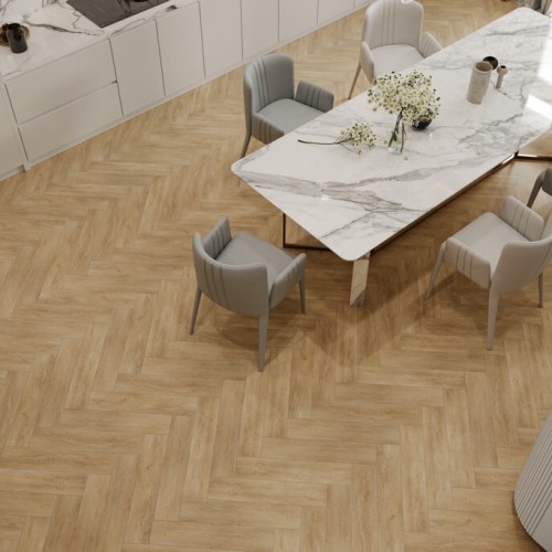Кварцвиниловый SPC ламинат Evofloor Parguet Click Oak Sand Дуб Песочный HP 0090 венгерская елка 600×125×4