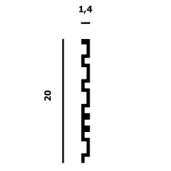 Стеновая панель под покраску Перфект Плюс P165 2000×200×14