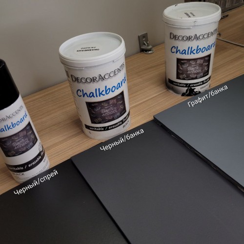 Краска с эффектом грифельной доски DecorAccents Chalkboard Graphite Графит 990150 1 л Краска с эффектом грифельной доски DecorAccents Chalkboard Graphite Графит 990150 1 л