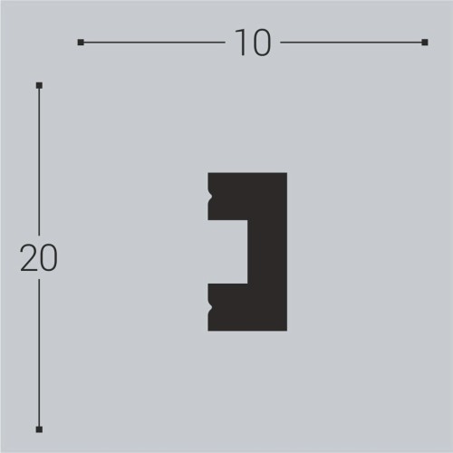 Молдинг под покраску Bello Deco M19 2000×20×10