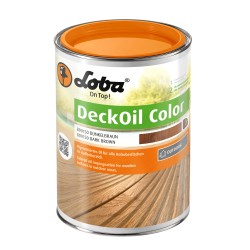 Масло для террас Loba Deck Oil Color 10616 цвет 800150 Темно-коричневый матовый 2,5 л